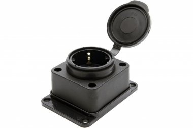 Фотография товара 'Feron Розетка настенная 1-местная с/з, каучук, серия Одри, RST16-31-44, черный 39018'