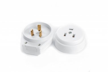 Фотография товара 'Feron Вилка с розеткой разборные для плит с/з, 250В, 32А, PPG32-52-20, белый 39469'