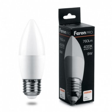 Фотография товара 'Feron Лампа светодиодная, (9W) 230V E27 4000K C37, LB-1309'