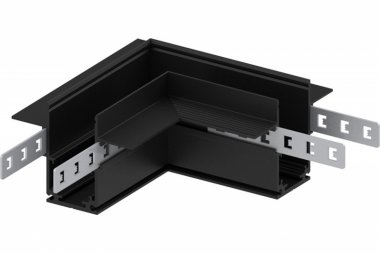 Фотография товара 'Feron Соединитель угловой для низковольтного встраиваемого шинопровода, черный, LD2004 41980'