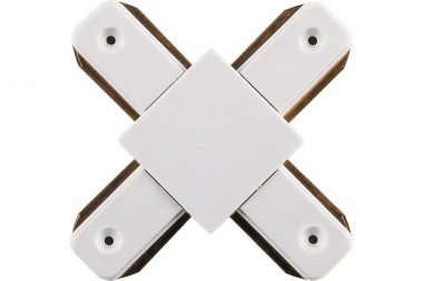 Фотография товара 'Feron Коннектор Х-образный для шинопровода , белый, LD1002 для CAB1003 и CAB1005 10330'