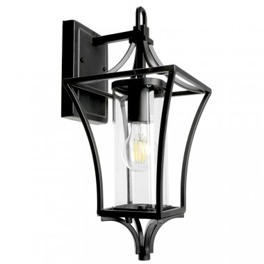 Фотография товара 'Feron Светильник садово-парковый, серии «Милан», (НБУ) E27, 230V, IP44, цвет черный, на стену вниз, 51269'