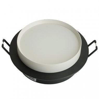 Фотография товара 'Feron Светильник потолочный встраиваемый (ФВО) , под лампу GX53 GX53, черный+белый, круг, 110*110*40 мм, 51352'