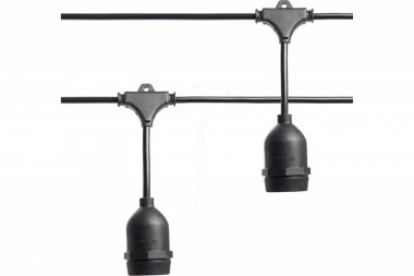 Фотография товара 'Feron Гирлянда 230V 50 E27 черный, шаг 50cm, IP 65, 25м +1,5м шнур'