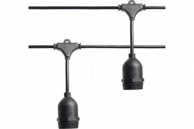 Фотография товара 'Feron Гирлянда "Евро белт-лайт" на подвесах, 20 E27, шаг 50cm черный, 13м'