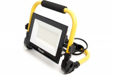Фотография товара 'Feron Прожектор переносной, 70W, 6400K, 78*SMD2835, 6300Lm, IP65, LL-515 41545'