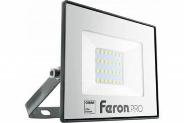Фотография товара 'Feron Прожектор светодиодный 30W 6400K IP65 AC175-265V/50Hz, черный, LL-1000 41539'