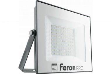 Фотография товара 'Feron Прожектор светодиодный 100W 6400K IP65 AC175-265V/50Hz, черный, LL-1000 41541'