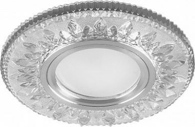 Фотография товара 'Feron CD903 Светильник встраиваемый с LED подсветкой MR16 15LED 12V G5.3 , прозрачный 28846'