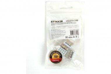 Фотография товара 'Feron 39950 Клемма пружинная компактная STEKKER LD2273-208, 8-проводная 0,5-2,5мм'