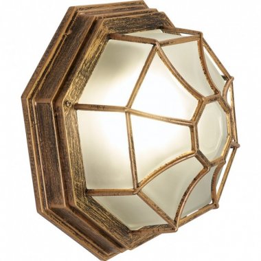 Фотография товара 'Feron Светильник садово-парковый 60W 230V 270*270*120 черное золото'