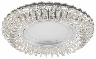 Фотография товара 'Feron CD904 Светильник встраиваемый с LED подсветкой потолочный MR16 G5.3 прозрачный 32542'