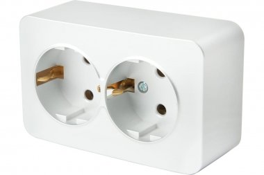 Фотография товара 'Feron 49304 Розетка STEKKER MST16-12-01 на 2 гнездо, с заземлением'