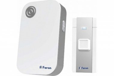 Фотография товара 'Feron Звонок электрический дверной, (36 мелодий), белый, серый, E-372 23685'