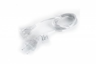 Фотография товара 'Feron Сетевой шнур для гирлянд 5м, 2*0,5мм2, прозрачный, DM305 41659'