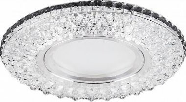 Фотография товара 'Feron CD940 Светильник встраиваемый с разноцветной LED подсветкой потолочный MR16 G5.3 прозрачный 32541'