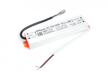 Фотография товара 'Feron 48057 Трансформатор электронный для светодиодной ленты 60W 24V'