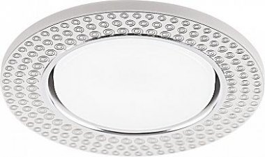 Фотография товара 'Feron CD4029 Светильник встраиваемый с LED подсветкой потолочный GX53 без лампы, прозрачный, хром 32652'
