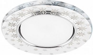 Фотография товара 'Feron CD4030 Светильник встраиваемый с LED подсветкой потолочный GX53 без лампы, прозрачный 32653'