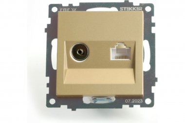 Фотография товара 'Feron 49230 Розетка STEKKER GLS00-7106-08 на 2 гнездо'