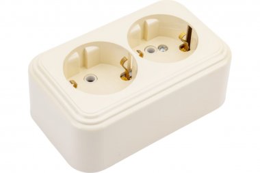 Фотография товара 'Feron 49056 Розетка STEKKER PST16-31-20 на 2 гнездо, с заземлением'