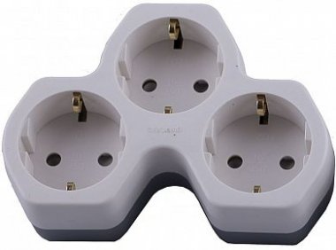 Фотография товара 'Feron ADP16-13-20 Сетевой разветвитель на 3 выхода с заземлением 250V,16A,ABS 32871'