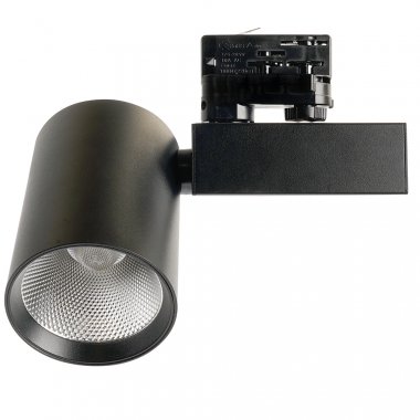 Фотография товара 'Feron Светильник трековый на шинопровод, трехфазный (ДПО) , 40W, 4000К (белый), 170-265V, 3600Lm, цвет черный, корпус алюминий, 51607'