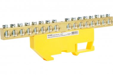 Фотография товара 'Feron 49557 LD555-812-16 Шина "PE" на изоляторе 8*12 на DIN-рейку 16 выводов'