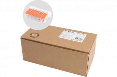 Фотография товара 'Feron 39865 Клемма пружинная универсальная компактная STEKKER LD221-615, 5-проводная 0,5-6 мм2'