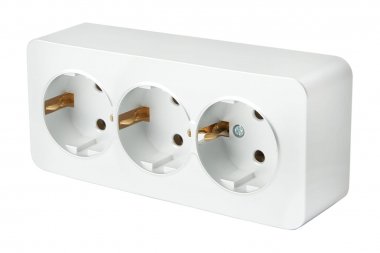 Фотография товара 'Feron 49306 Розетка STEKKER MST16-13-01 на 3 гнездо, с заземлением'