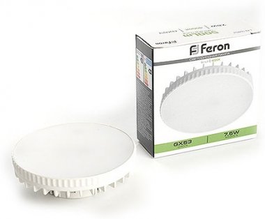 Фотография товара 'Feron 41398 Лампа светодиодная LB-3451, GX53 (таблетка), 7,5W 230V GX53 4000К'
