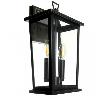 Фотография товара 'Feron Светильник садово-парковый, серии «Катания», (НБУ) E14, 230V, IP44, цвет черный, на стену вниз, 51279'