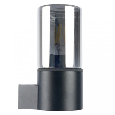 Фотография товара 'Feron Светильник садово-парковый, серии «Шанхай», (НБУ) E27, 230V, IP54, цвет черный, цилиндр, на стену вверх, 51992'