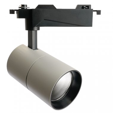 Фотография товара 'Feron Светильник трековый на шинопровод, однофазный (ДПО) , 30W, 6400К (дневной), 170-265V, 2700Lm, цвет серый, корпус алюминий, рассеиватель поликарбонат, 51852'