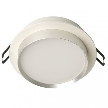 Фотография товара 'Feron Светильник потолочный встраиваемый (ФВО) , под лампу GX53 GX53, белый+серебро, круг, 110*110*40 мм, 51353'