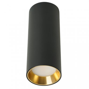 Фотография товара 'Светильник накладной под лампу, спот (-) , GU10 35W, 230V, IP20, цвет черный + золото, корпус алюминий, 40*40*100, 51379'