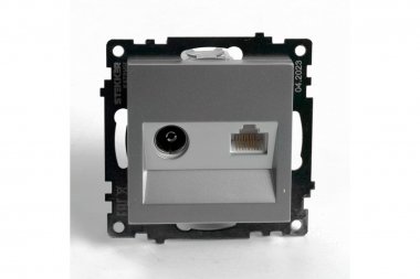 Фотография товара 'Feron 49183 Розетка STEKKER GLS00-7106-03 на 2 гнездо размер 55*55*35мм'