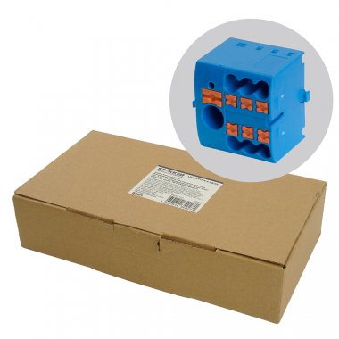 Фотография товара 'Feron 49753 LD580 PTFIX 6-06/25 Зажим блочный PT распред. на 6 точ,сеч 2,5 мм2,690V,41А'