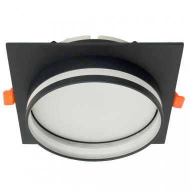 Фотография товара 'Feron Светильник потолочный встраиваемый (ФВО) , под лампу GX70 GX70, черный, квадрат, 51100'