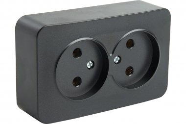 Фотография товара 'Feron 49315 Розетка STEKKER MST10-12-02 на 2 гнездо, без заземления'