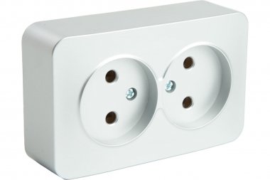 Фотография товара 'Feron 49327 Розетка STEKKER MST10-12-03 на 2 гнездо, без заземления'