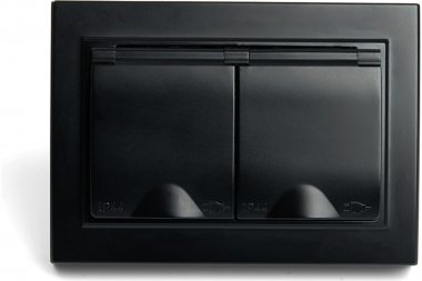 Фотография товара 'Feron 49138 Розетка STEKKER PST16-9015-03 на 2 гнездо, с крышкой, с заземлением'