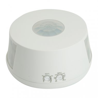 Фотография товара 'Feron Датчик движения и освещенности инфракрасный, потолочный, IP20, 230V, 2000W, расстояние обнаружения 30, угол обнаружения 360°, цвет белый, 51520'