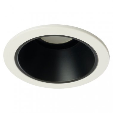 Фотография товара 'Feron Светильник потолочный встраиваемый (ИВО) , под лампу MR16 G5.3, белый+черный, круг, 51365'