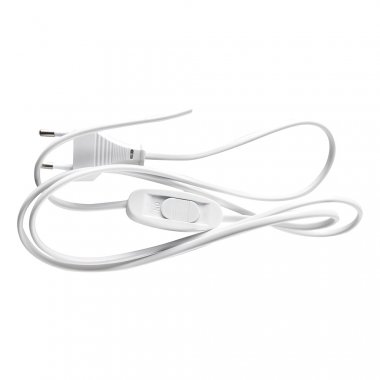 Фотография товара 'Feron Сетевой шнур с выключателем, 230V 1,9м белый, 51042'