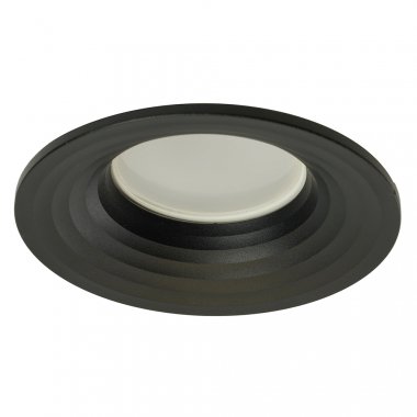 Фотография товара 'Feron Светильник потолочный встраиваемый (ИВО) , под лампу MR16 G5.3, черный, круг, 90*90*35 мм, монтажный диаметр 66мм,  корпус металл, неповоротный, 51343'