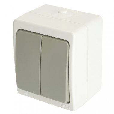 Фотография товара 'Feron 49733 Выключатели двухклавишный STEKKER PSW10-221-54'