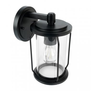 Фотография товара 'Feron Светильник садово-парковый, серии «Болонья», (НБУ) E27, 220-240V, IP44, цвет черный, на стену вниз, 51965'