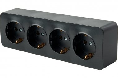 Фотография товара 'Feron 49506 Розетка STEKKER MST16-14-05 на 4 гнездо, с заземлением'