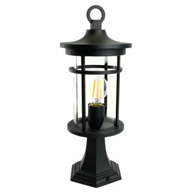 Фотография товара 'Feron Светильник садово-парковый, серии «Турин», (НТУ) E27, 230V, IP44, цвет черный, цилиндр, на постамент, 51818'